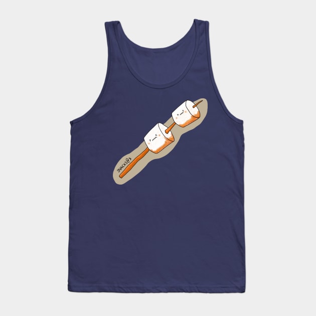 Two marshmallows on stick Tank Top by Snacks At 3